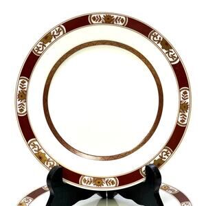 Fitz & Floyd 1979 Retired 'Fleur Orientale Cinnabar' 7.5" Salad Plates-Set of 4